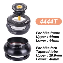 ZTTO 4444T MTB Bike Road Bicycle Headset 44mm ZS44 CNC 1 1/8"-1 1/2" 1.5 Tapered Tube fork Internal Threadless EC44 Headset