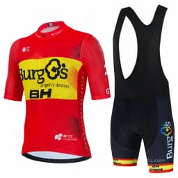New BH Burgs Team 2027 Cycling Jersey 19D Bike Shorts Set Ropa Ciclismo Mens MTB Summer Quick Dry Bicycle Maillot Pants Clothing