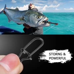Duo Lock Snap Swivel High Strength Fishing Snap Clip Stainless Quick Change Fishing Snaps Solid Black Nickel 29lb-104lb