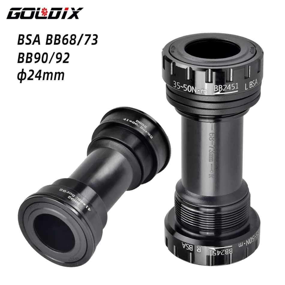 GOLDIX BB68 BB92 Bike Bottom Bracket Adapter Screw‑In & Press‑Fit 68/73mm Frame Shell 24mm Crank Axle MTB Road Bicycle Bottom Br