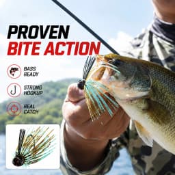 HASIDA BKK Rubber Jig Fishing Lure Skirted Jig Head with Rotating Hook for Black Bass Freshwater Saltwater Fishing