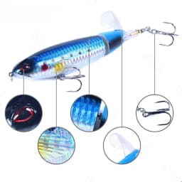 13g 17g 36g Whopper Popper Propeller Topwater Fishing Lures Artificial Bait Hard Crankbait Wobbler Rotating Tail Fishing Tackle