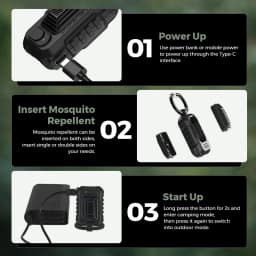 FLEXTAIL Electric Mosquito Repeller with Dual Heating Modes, Need External Power Source (Repellent Mats Not Included)