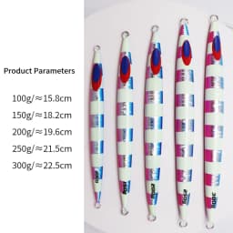 ZYZHE Sea Fishing JiG Lure 80-300G Pencil Bait Big Gram Heavy Striped Artificial Hard Bait Deep Sea Boat Fishing Fakebait Tackle
