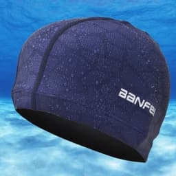 Men's Adjustable Summer Waterproof Quick-dry Swimming Caps Nylon Elasticity Flexible Durable Adult Male Swimming Hat