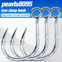 ZYZHE 5~10pcs/Lot Single Lure Hook 4#-13/0# 12 Sizes Bkk 8095 Hooks Saltwater Ultra-Antirust Coating Fakebait Assist Hooks