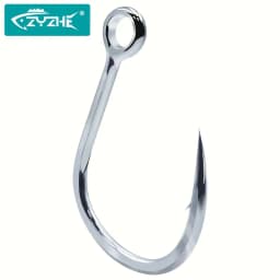 ZYZHE 5~10pcs/Lot Single Lure Hook 4#-13/0# 12 Sizes Bkk 8095 Hooks Saltwater Ultra-Antirust Coating Fakebait Assist Hooks