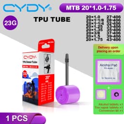 23g CYDY TPU Bike Inner Tube Camera 20' 406 20x1.0 1-1/8 1-1/4 1.25 1.35 1-3/8 1.5 1.75 Pneu Valve 45/65mm BMX Bicycle Tire Tyre