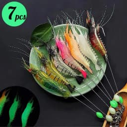 3pcs/7pcs Shrimp Lures Fishing Lures Artificial Fishing Bait Isca Artificial Ascesorios Pesca