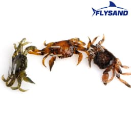 FLYSAND Silicone Soft Bait Bionic Crab Artificial Lifelike Sharp Hook Fishing Lure Freshwater Fish Jig Head Baits 1PC