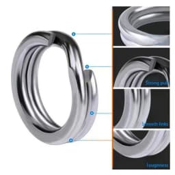 400/500pcs Fishing Split Rings 4-10mm Crank Hard Bait Snap Strengthen Double Loop Split Open Carp Fishing Lure Pesca Accessories