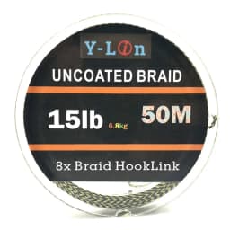 50m 8 Stand Camouflage Carp Fishing Line Soft Hook Link Carp Hooklink Uncoated Braid Line For Hair Rig 25 35LB Rigging Line