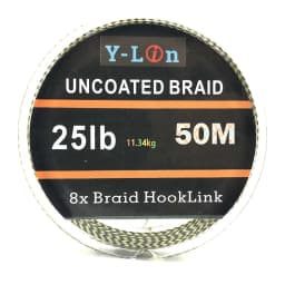 50m 8 Stand Camouflage Carp Fishing Line Soft Hook Link Carp Hooklink Uncoated Braid Line For Hair Rig 25 35LB Rigging Line