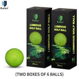 Caiton Glow Golf Balls for Night Sports,Tournament Fluorescent Glowing in The Dark Golf Ball,Long Lasting Bright Luminous Balls