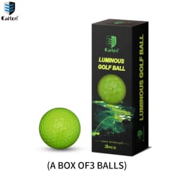 Caiton Glow Golf Balls for Night Sports,Tournament Fluorescent Glowing in The Dark Golf Ball,Long Lasting Bright Luminous Balls