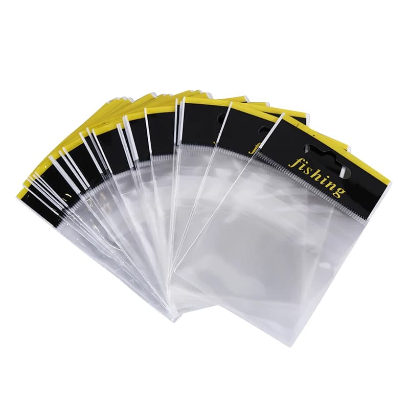 100Pcs Transparent Plastic Small Fish Hook Bags Fishing Accessories Bag Fishing Bag For Fishing Shop