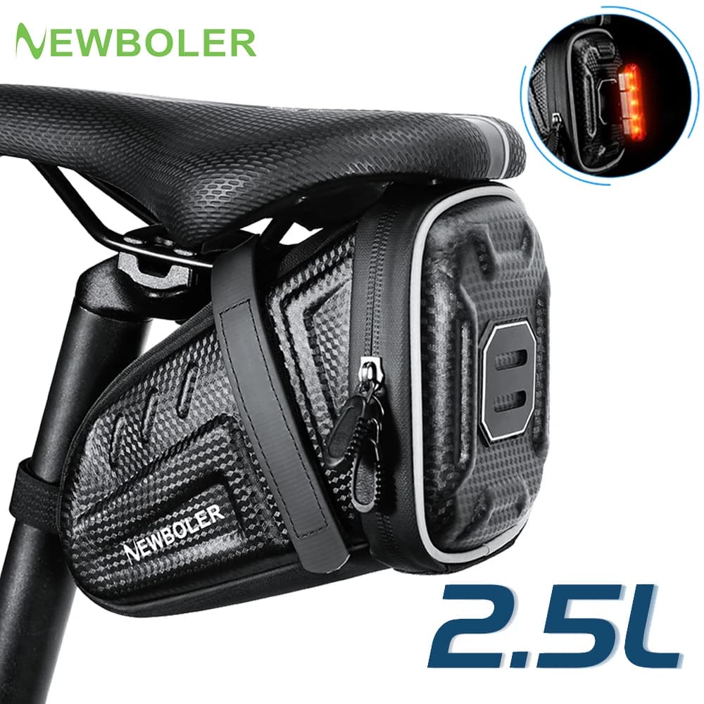 2025 NEW Waterproof Bicycle Saddle Bag MTB Road Bike Saddlebags Reflective Striped Bicycle Tool Holder Bag MTB Accessories