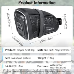 2025 NEW Waterproof Bicycle Saddle Bag MTB Road Bike Saddlebags Reflective Striped Bicycle Tool Holder Bag MTB Accessories