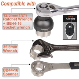 HEPPE Bike Crank Removal Tool Crank Spider Locking Ring Install and Remove Wrench for ROTOR/Cannondale/S-work/SI/FSA/SRM Cranks