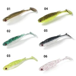 SUNMILE 2025 New Soft Bait 6.5CM Swimbait for Bass Pike Zander Snook Perch Fishing Lures with 3D EYES JIG Head Rig Soft Lure