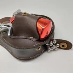 Black/brown Slingshot Steel Ball Carrying Storage Bag Handmade Leather Multifunctional Magnetic Suction Integrated Waist Bag