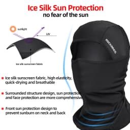 ROCKBROS Summer Ice Silk Bike Caps Anti-UV Sun Protection Breathable Bicycle Bandana Scarf Sports MTB Road Full Face Mask Cap