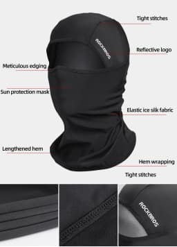 ROCKBROS Summer Ice Silk Bike Caps Anti-UV Sun Protection Breathable Bicycle Bandana Scarf Sports MTB Road Full Face Mask Cap