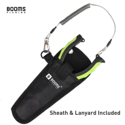 Booms Fishing F03 Multifunction Fishing Pliers Tools 23.5cm Straight Long Nose Stainless Steel Line Cutter Scissors Tools