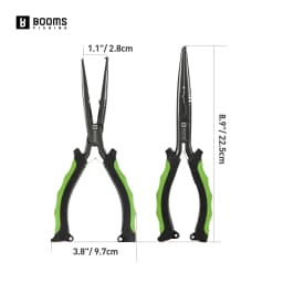 Booms Fishing F03 Multifunction Fishing Pliers Tools 23.5cm Straight Long Nose Stainless Steel Line Cutter Scissors Tools