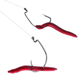 Sougayilang Fishing Lures Lifelike Fishy Smell Red Soft Lures Simulation Luminous Worms Artificial Fishing Lure Fishing Tackle