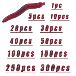 Sougayilang Fishing Lures Lifelike Fishy Smell Red Soft Lures Simulation Luminous Worms Artificial Fishing Lure Fishing Tackle