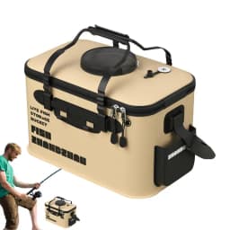 Foldable Live Fish Bucket Fishing Bucket Outdoor Multifunctional EVA Fishing Bag Live Fish Bait Bucket Wild Fishing Bucket