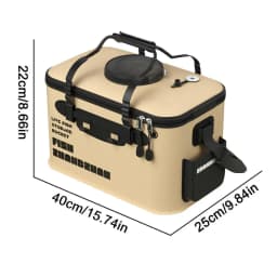 Foldable Live Fish Bucket Fishing Bucket Outdoor Multifunctional EVA Fishing Bag Live Fish Bait Bucket Wild Fishing Bucket