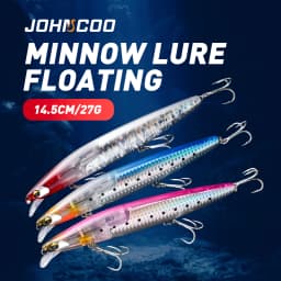 Long Casting Fishing Lure 14.5cm 27g Floating Minnow with Flash Blade Fishing Bait for Seabass High Quality