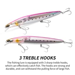 Long Casting Fishing Lure 14.5cm 27g Floating Minnow with Flash Blade Fishing Bait for Seabass High Quality