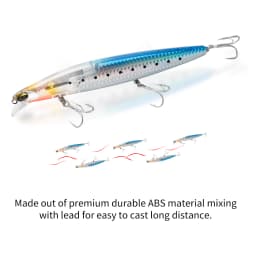 Long Casting Fishing Lure 14.5cm 27g Floating Minnow with Flash Blade Fishing Bait for Seabass High Quality