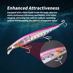 Long Casting Fishing Lure 14.5cm 27g Floating Minnow with Flash Blade Fishing Bait for Seabass High Quality