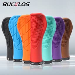 BUCKLOS Bicycle Handlebar Grip Ergonomic Lock on Bike Handle Cover Shock-absorbing Cycling Handles Bar Soft Mtb Grips