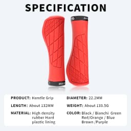 BUCKLOS Bicycle Handlebar Grip Ergonomic Lock on Bike Handle Cover Shock-absorbing Cycling Handles Bar Soft Mtb Grips