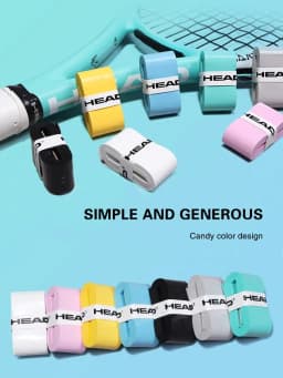 4/12pcs HEAD Tennis Racket Overgrip Sweat Band Absorption Grip PU Badminton Racket Handle Grip Tennis Griptape Padel Racket Grip