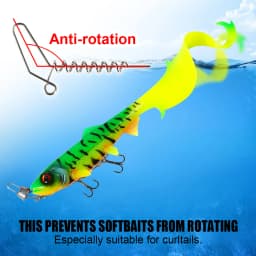Rosewood Soft Bait Centering Pin Fishing Lure Spring Fixed Lock Multi-Depth Shallow Screw Needle Shad Tools Stainless Steel