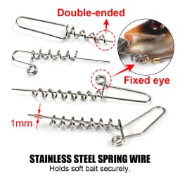 Rosewood Soft Bait Centering Pin Fishing Lure Spring Fixed Lock Multi-Depth Shallow Screw Needle Shad Tools Stainless Steel