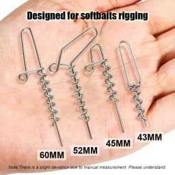 Rosewood Soft Bait Centering Pin Fishing Lure Spring Fixed Lock Multi-Depth Shallow Screw Needle Shad Tools Stainless Steel