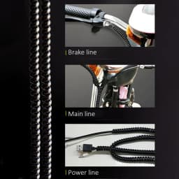 Bicycle Brake Cables Protection Sleeve Black Glossy Bicycle Wiring Harness Protective Sleeves Electric Vehicle Cable Wraps