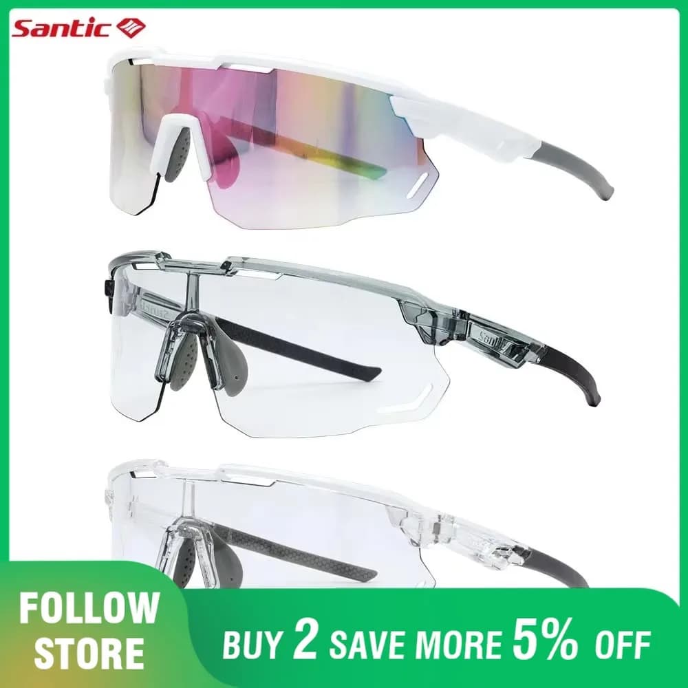 Santic Cycling Glasses Outdoor Sports Sunglasses Men Women Eyewear Sport Polarized Glasses Road Cycling UV400 Protection Glasses