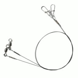 Fishing Line 30cm 35cm 14/18KG Titanium Anti Bite Leader Line With Swivel Duo-Lock Snap For Predatory Fish Lines Parts