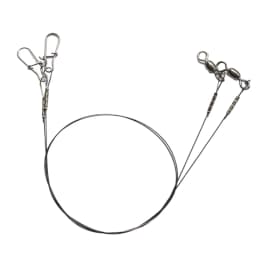 Fishing Line 30cm 35cm 14/18KG Titanium Anti Bite Leader Line With Swivel Duo-Lock Snap For Predatory Fish Lines Parts