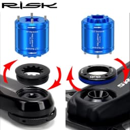 RISK Bike 2-in-1 Crank Cover Removal Tool Bicycle Crankset Cap Remover Extractor Installation Tools For DUB 11T XTR M9100