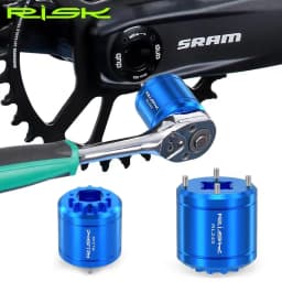 RISK Bike 2-in-1 Crank Cover Removal Tool Bicycle Crankset Cap Remover Extractor Installation Tools For DUB 11T XTR M9100
