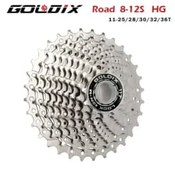GOLDIX Road Bike 8 9 10 11 12Speed 11-25T/28T/32T/34T/36T Bicycle Cassette Freewheel for SHIMAN* HG Bicycle Accessories